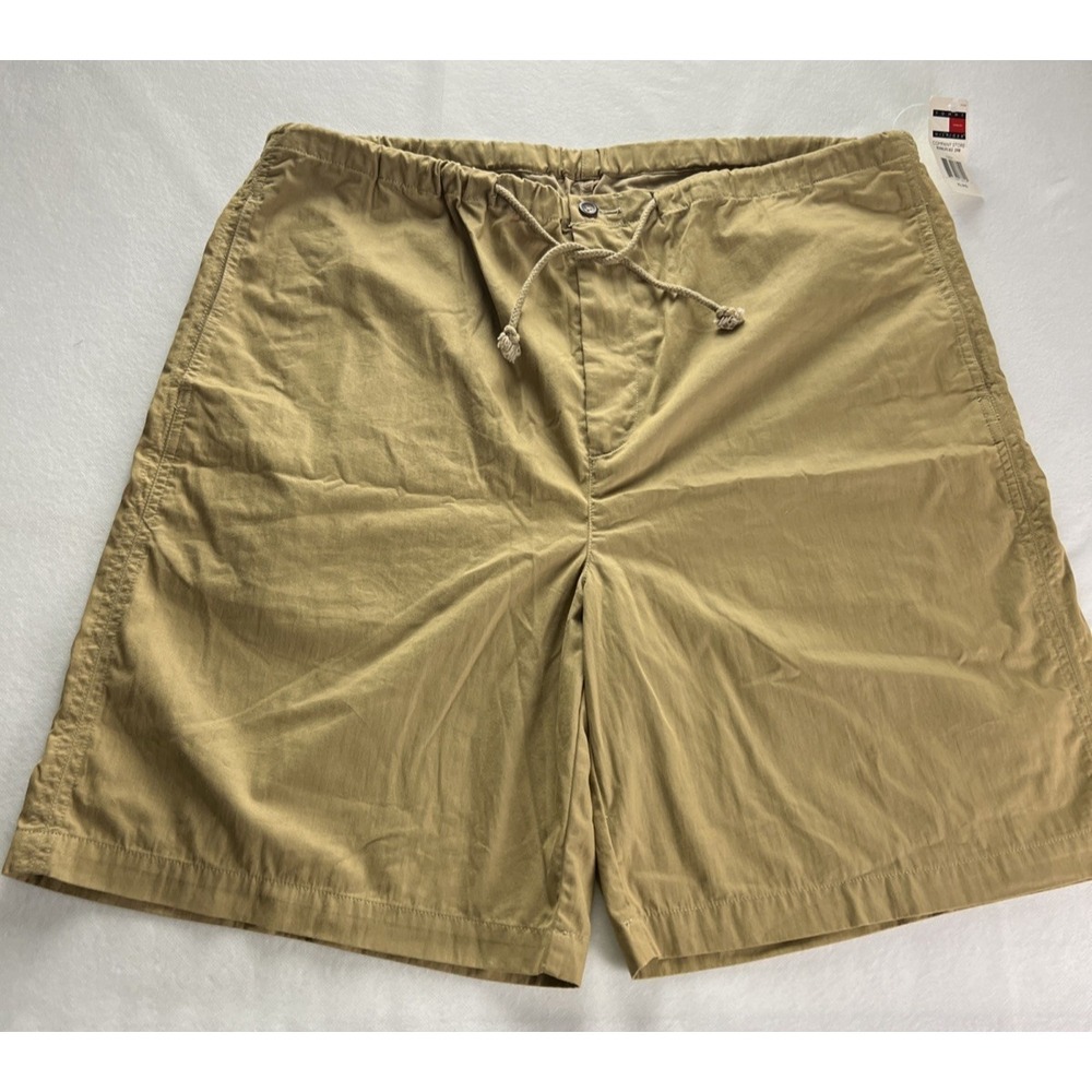 Tommy Hilfiger Mens Shorts Size XL Pull On‎ Drawstring Cotton Blend Camel E3
